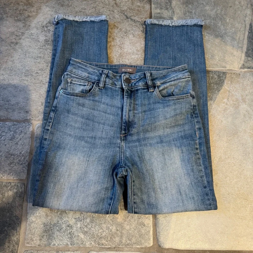 DL1961 Mara Ankle Instasculpt High‎ Rise Straight Jeans Newcastle Wash Size 27